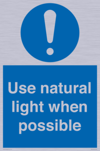 Use natural light when possible